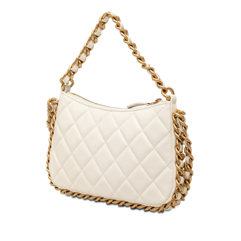 Pre-Loved Chanel CC Quilted Lambskin Trendy Chain Around Hobo - Picture 2 of 8